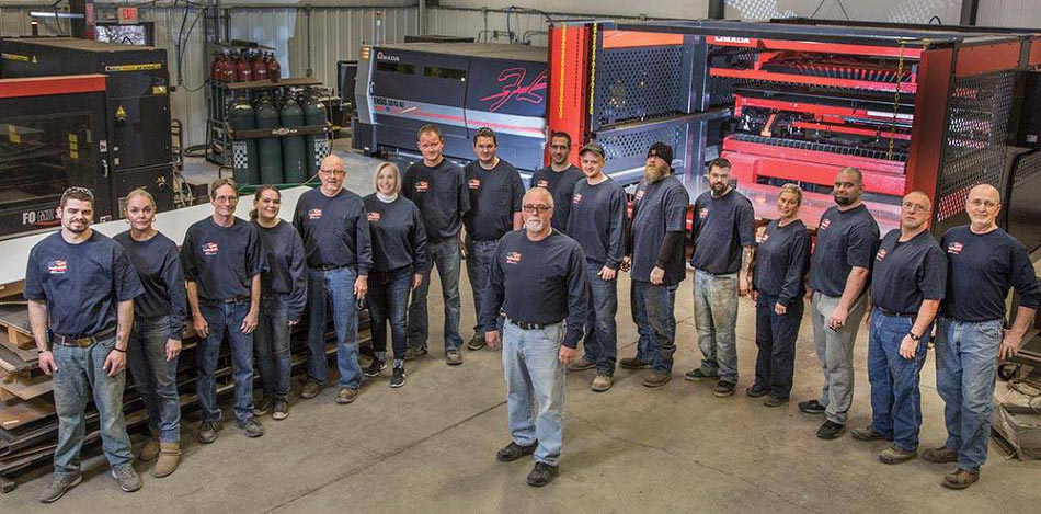 Team at CB Fabricating, Indiana metal fabrication company